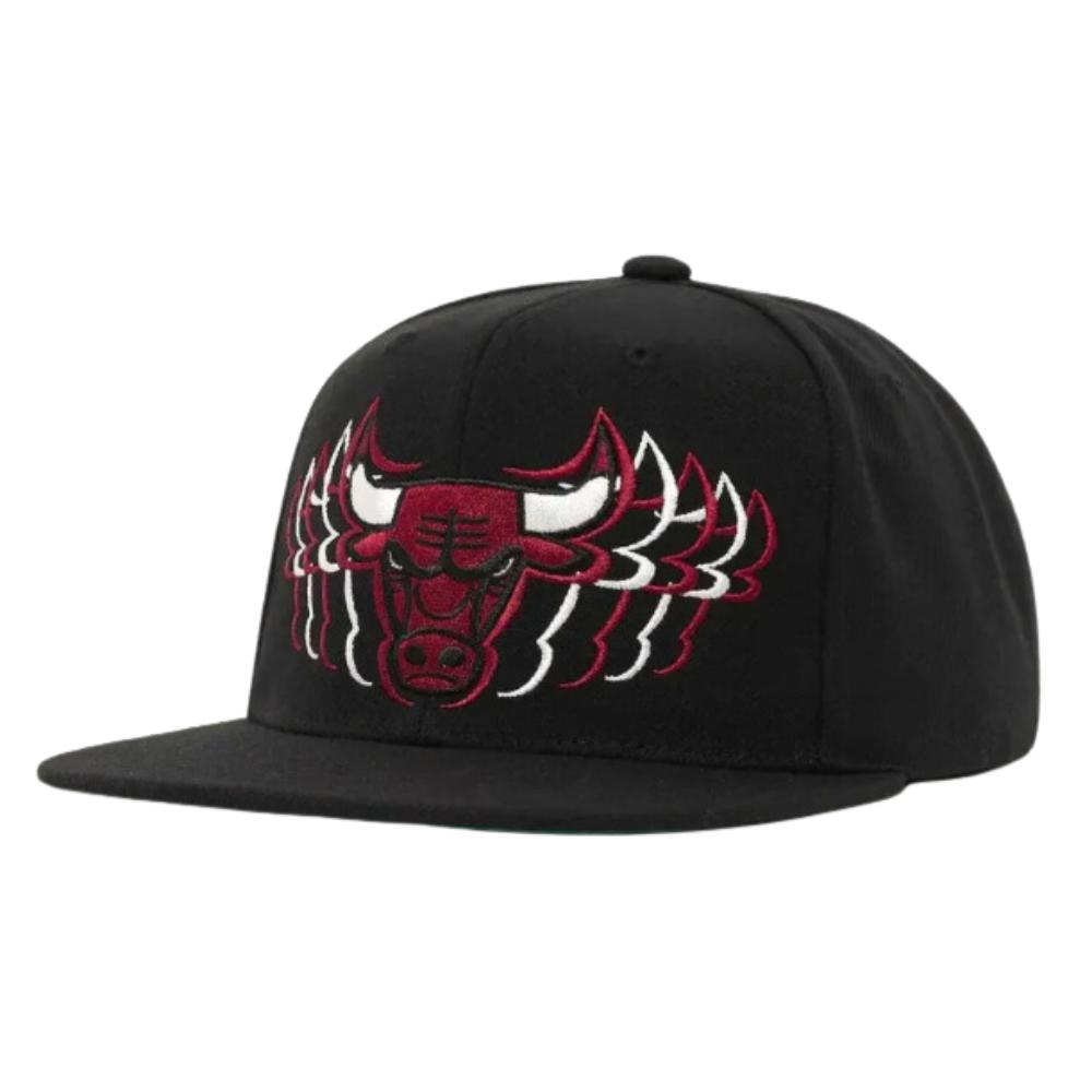 Foto 2 pulgar | Gorra Mitchell & Ness Bulls Basquetbol Negra