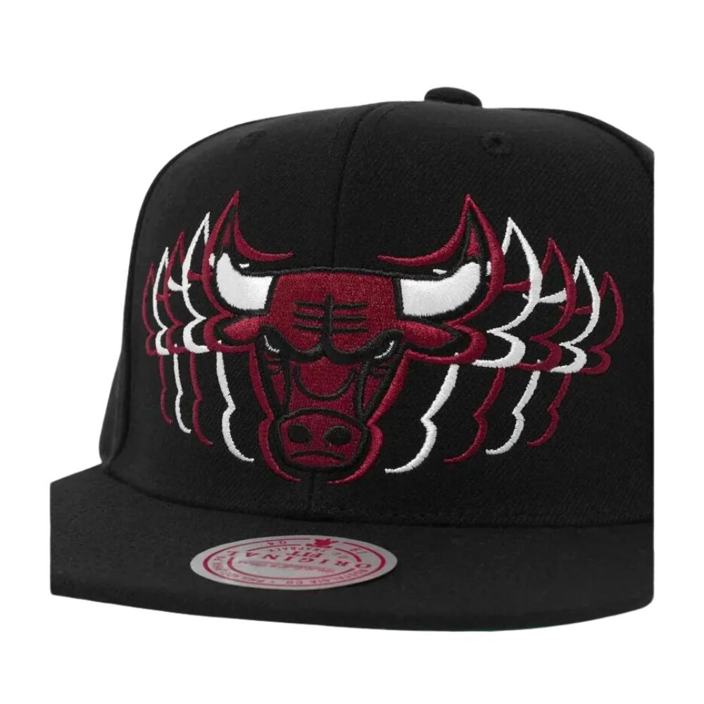 Foto 3 pulgar | Gorra Mitchell & Ness Bulls Basquetbol Negra