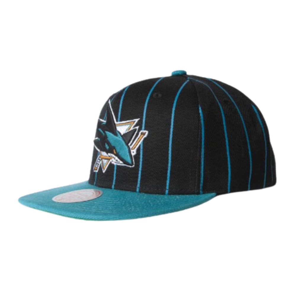 Foto 5 pulgar | Gorra Mitchell & Ness Sharks Hhl Team Pin Negro