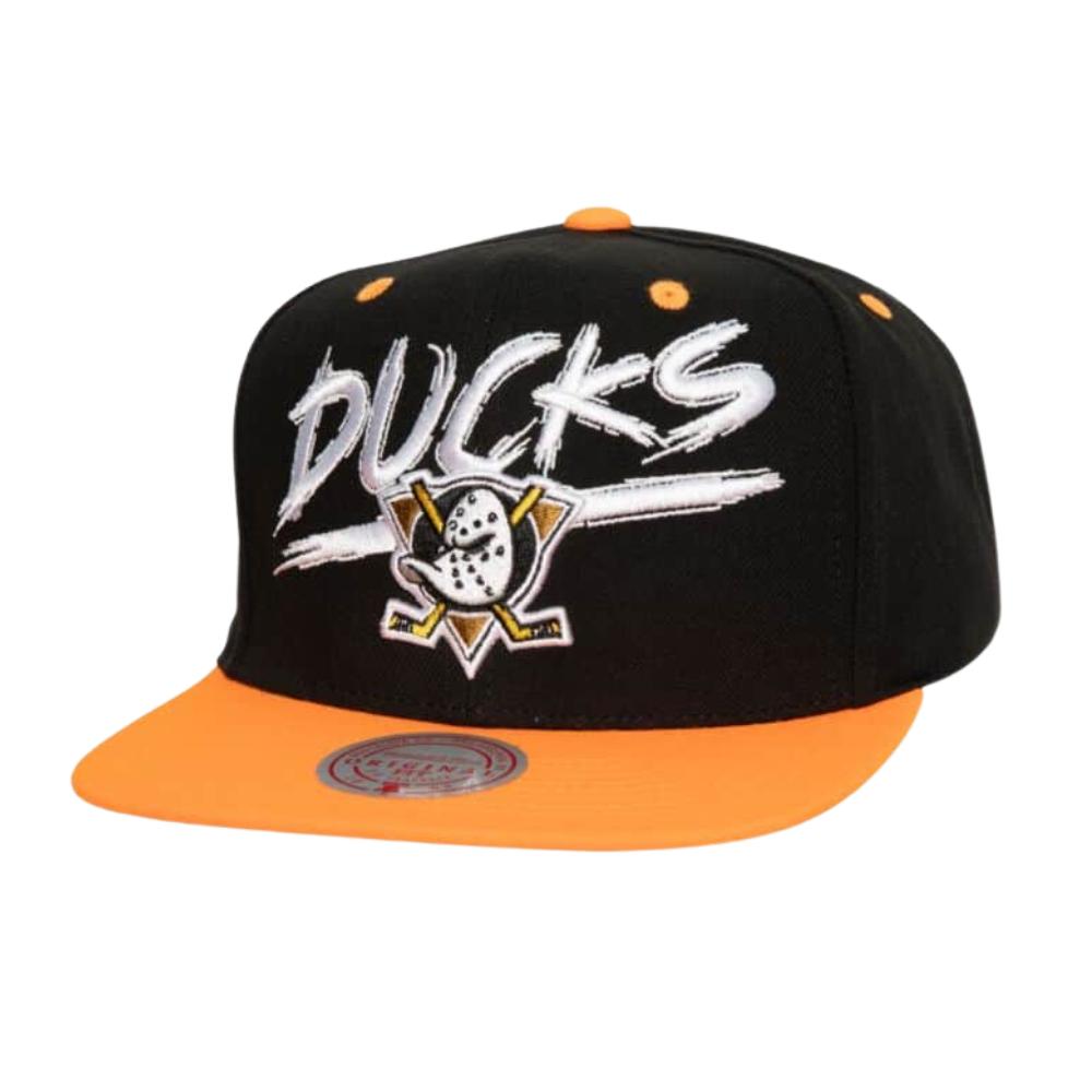 Foto 2 pulgar | Gorra Mitchell & Ness Ducks Nhl Transcript Negro