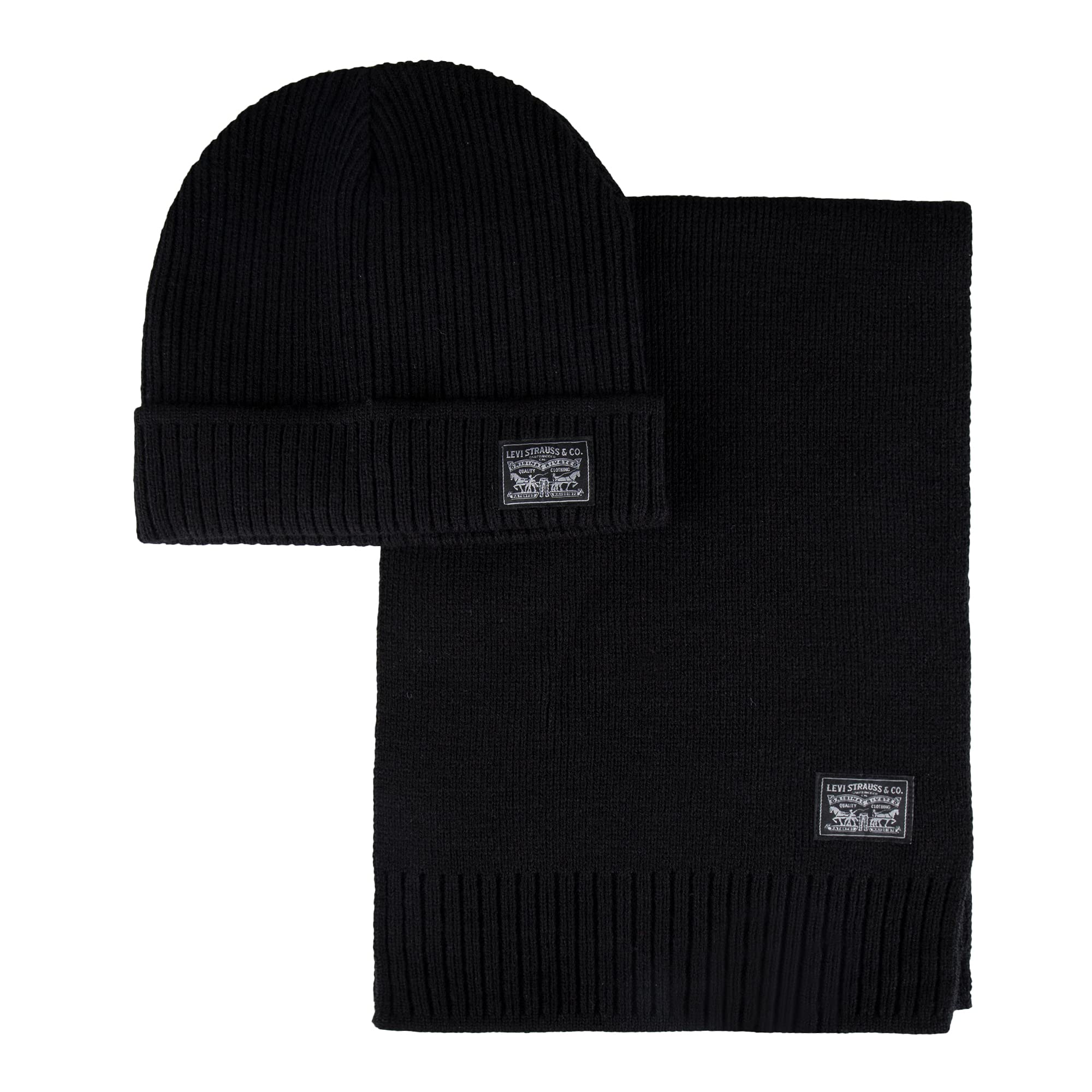 Foto 2 pulgar | Venta Internacional - Set de Gorro y Bufanda Levi's Negros para Hombre