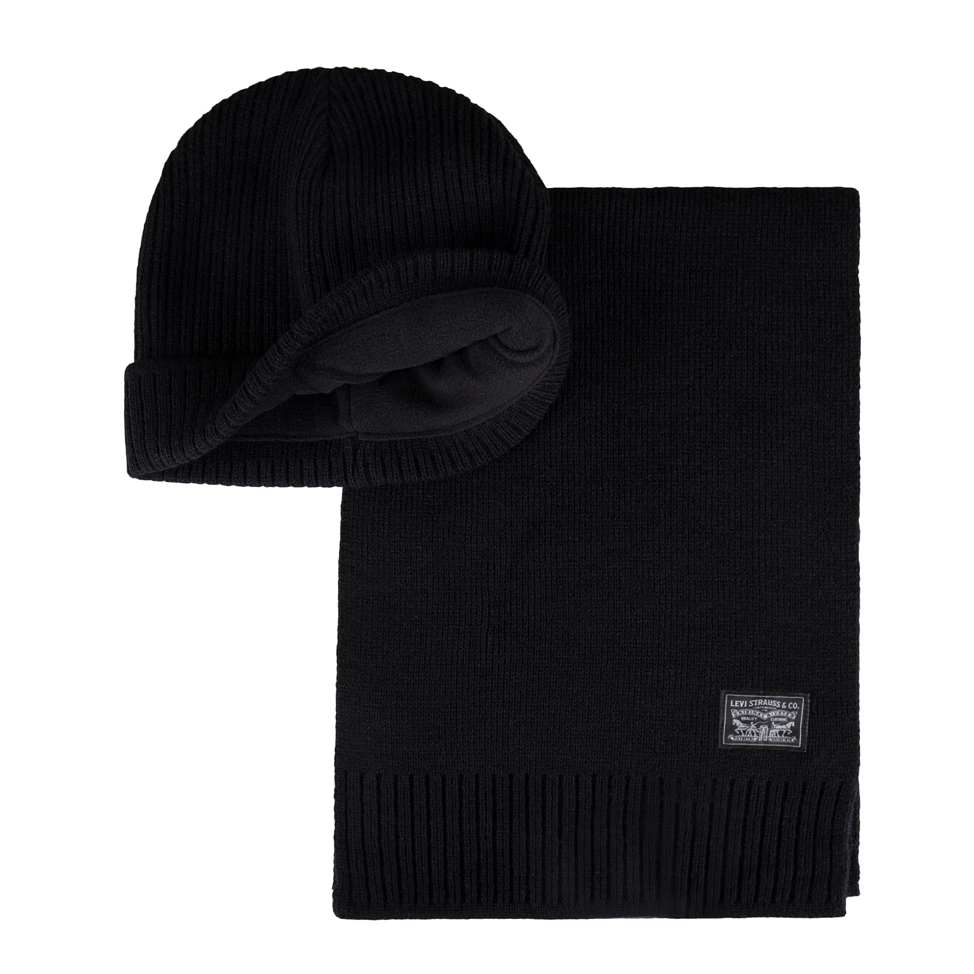 Foto 3 pulgar | Venta Internacional - Set de Gorro y Bufanda Levi's Negros para Hombre