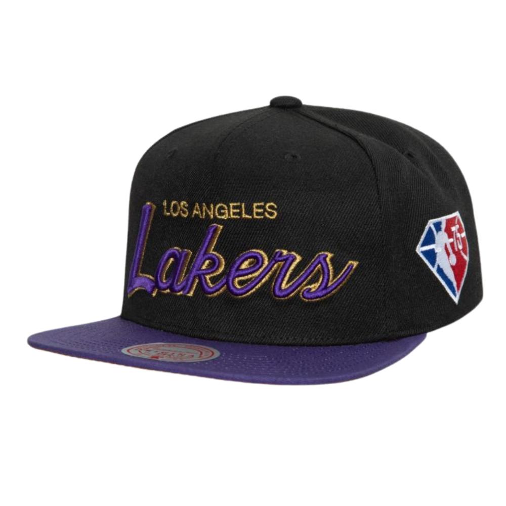 Foto 2 pulgar | Gorra Mitchell & Ness Negra Los Ángeles Lakers para Hombre