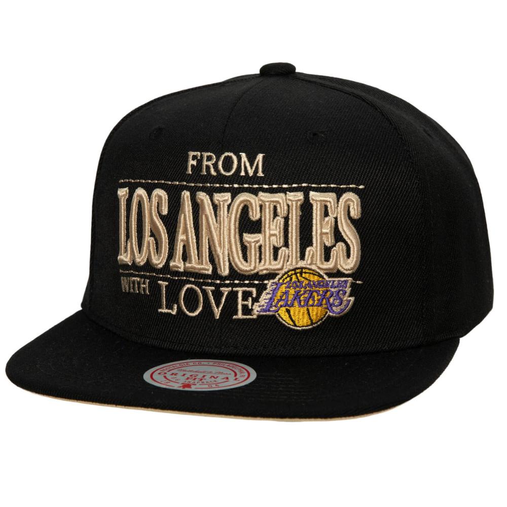 Foto 2 pulgar | Gorra Mitchell & Ness With Love Los Angeles Lakers Negra