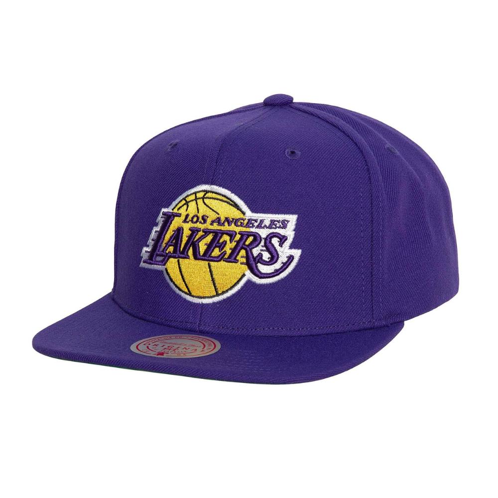 Foto 2 pulgar | Gorra Mitchell & Ness Conference Patch La Lakers NBA Púrpura