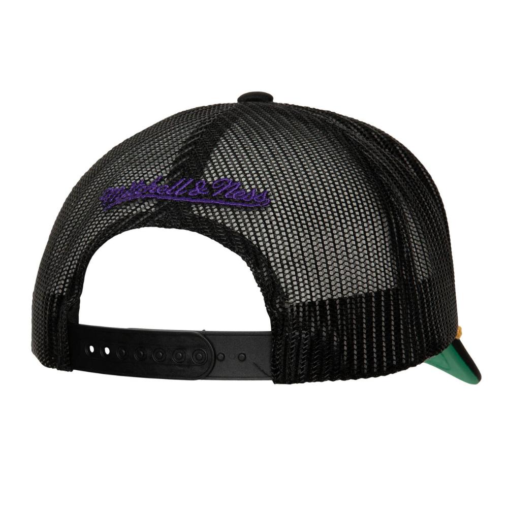 Foto 3 pulgar | Gorra Mitchell & Ness Negra Gold Leaf Trucker Lakers Basquetbol NBA