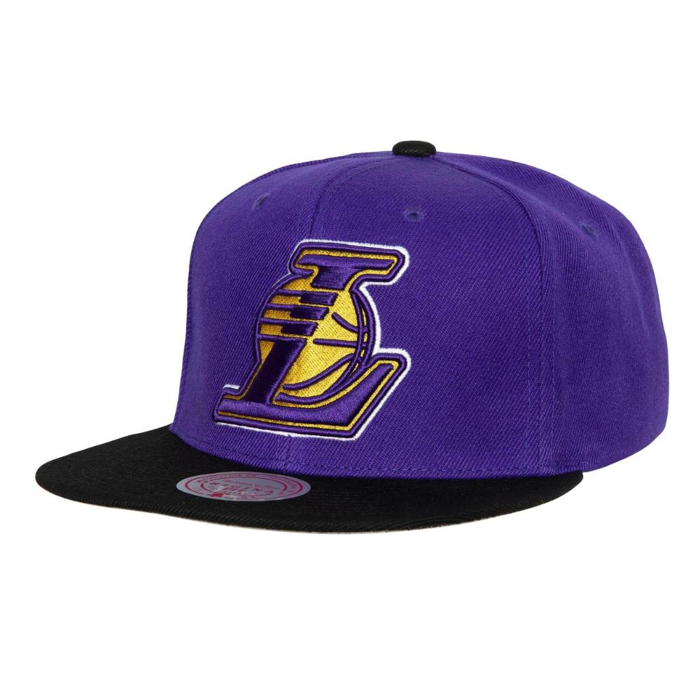 Foto 2 pulgar | Gorra Mitchell & Ness Púrpura Side Core 2.0 Los Angeles Lakers NBA