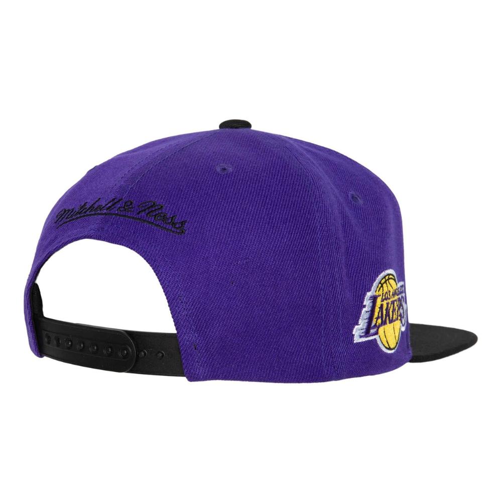 Foto 3 pulgar | Gorra Mitchell & Ness Púrpura Side Core 2.0 Los Angeles Lakers NBA