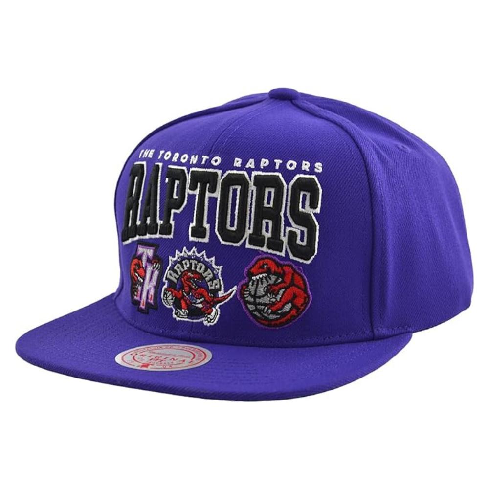 Foto 2 pulgar | Gorra Mitchell & Ness Champ Stack Raptors Basquetbol Púrpura para Hombre