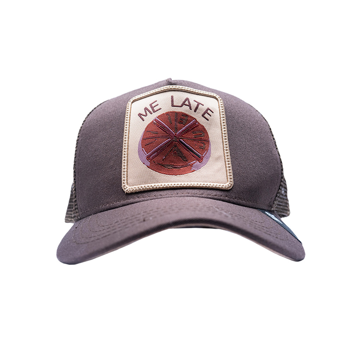 Gorra Original Curva Pook Frase Me Late Chocolate