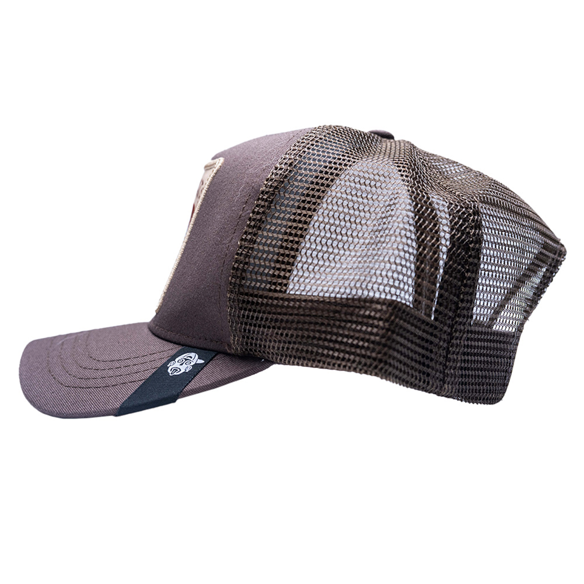 Foto 4 pulgar | Gorra Original Curva Pook Frase Me Late Chocolate