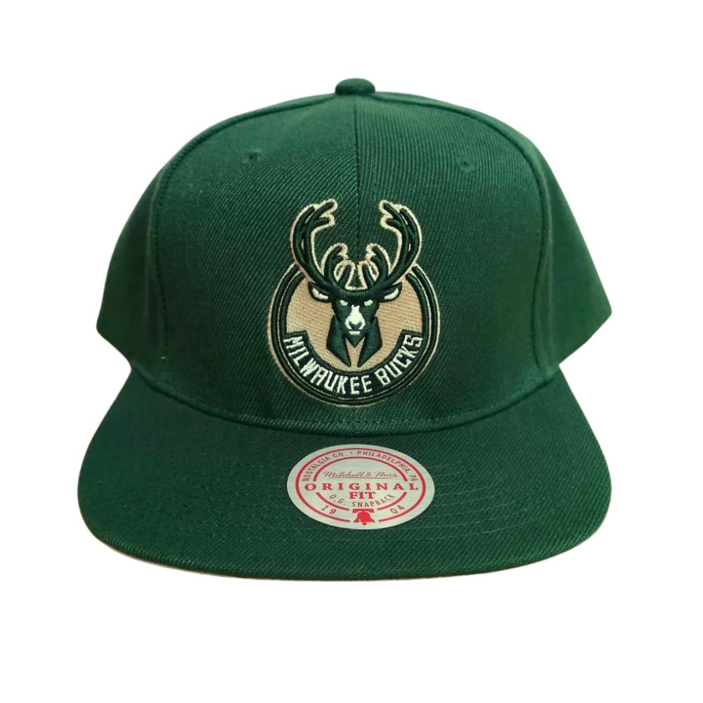 Gorra Mitchell & Ness Black Core Basic Milwaukee Bucks Verde