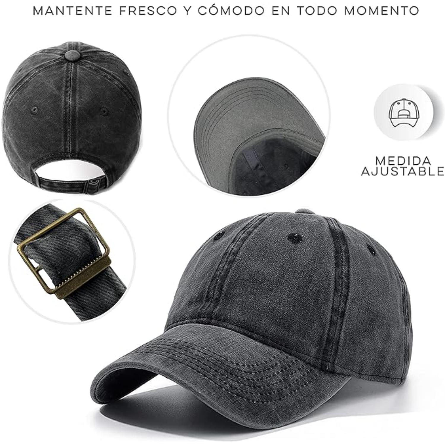 Foto 6 pulgar | Gorra Vintage Vedicci Deslavada Negra