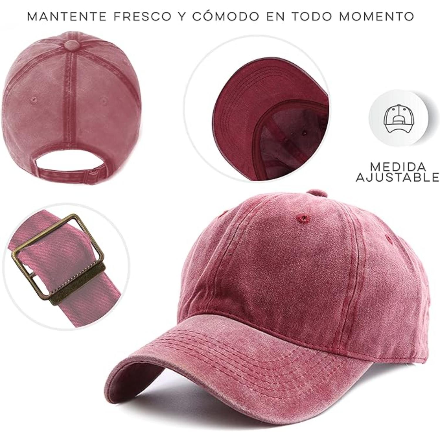 Foto 6 pulgar | Gorra Vintage Vedicci Deslavada Roja