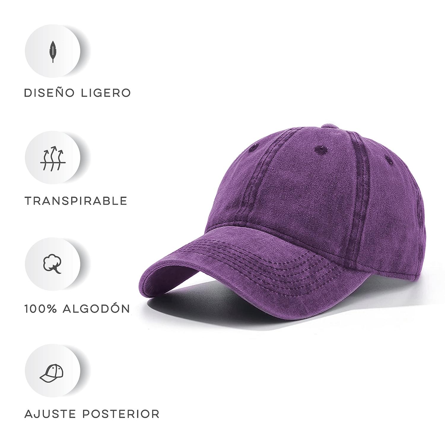 Foto 3 pulgar | Gorra Vintage Vedicci Deslavada Morada