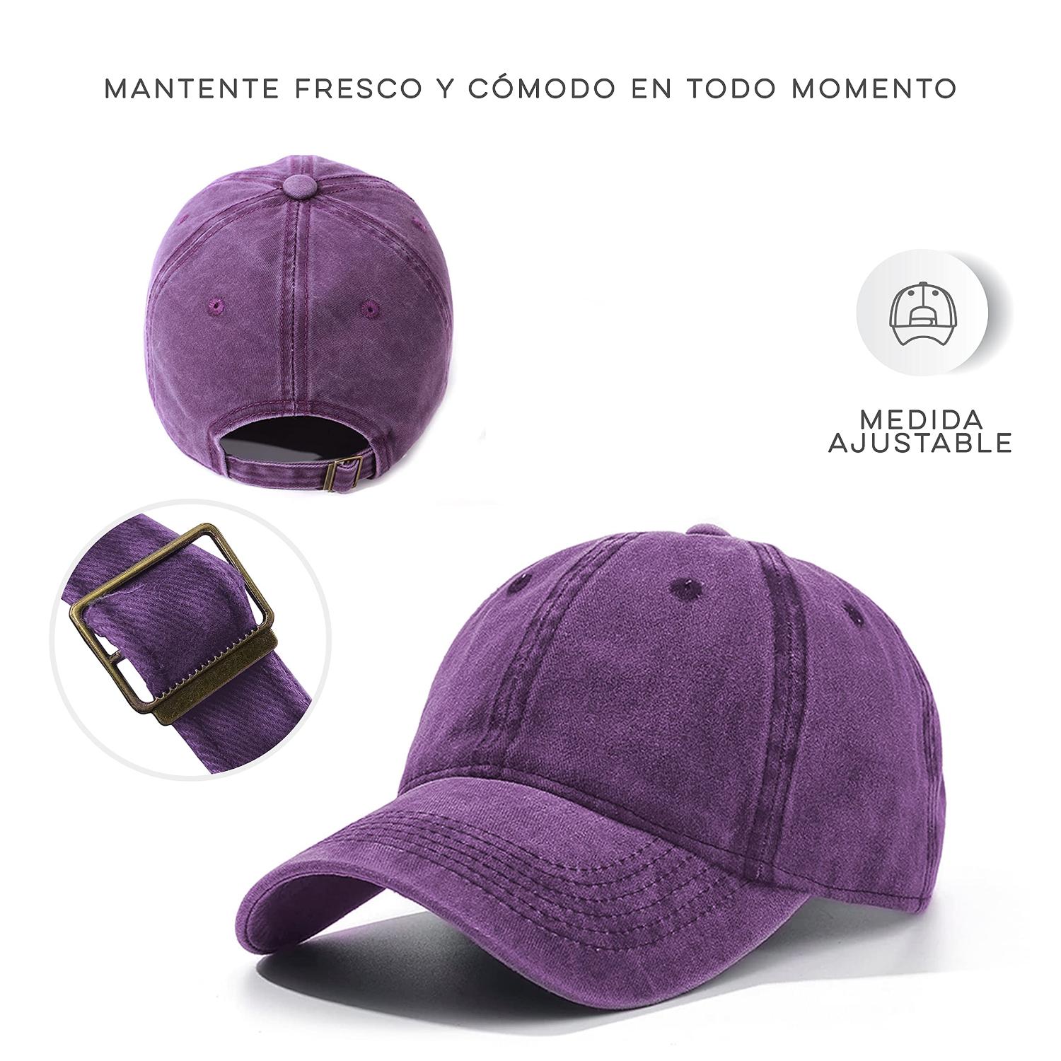 Foto 6 pulgar | Gorra Vintage Vedicci Deslavada Morada