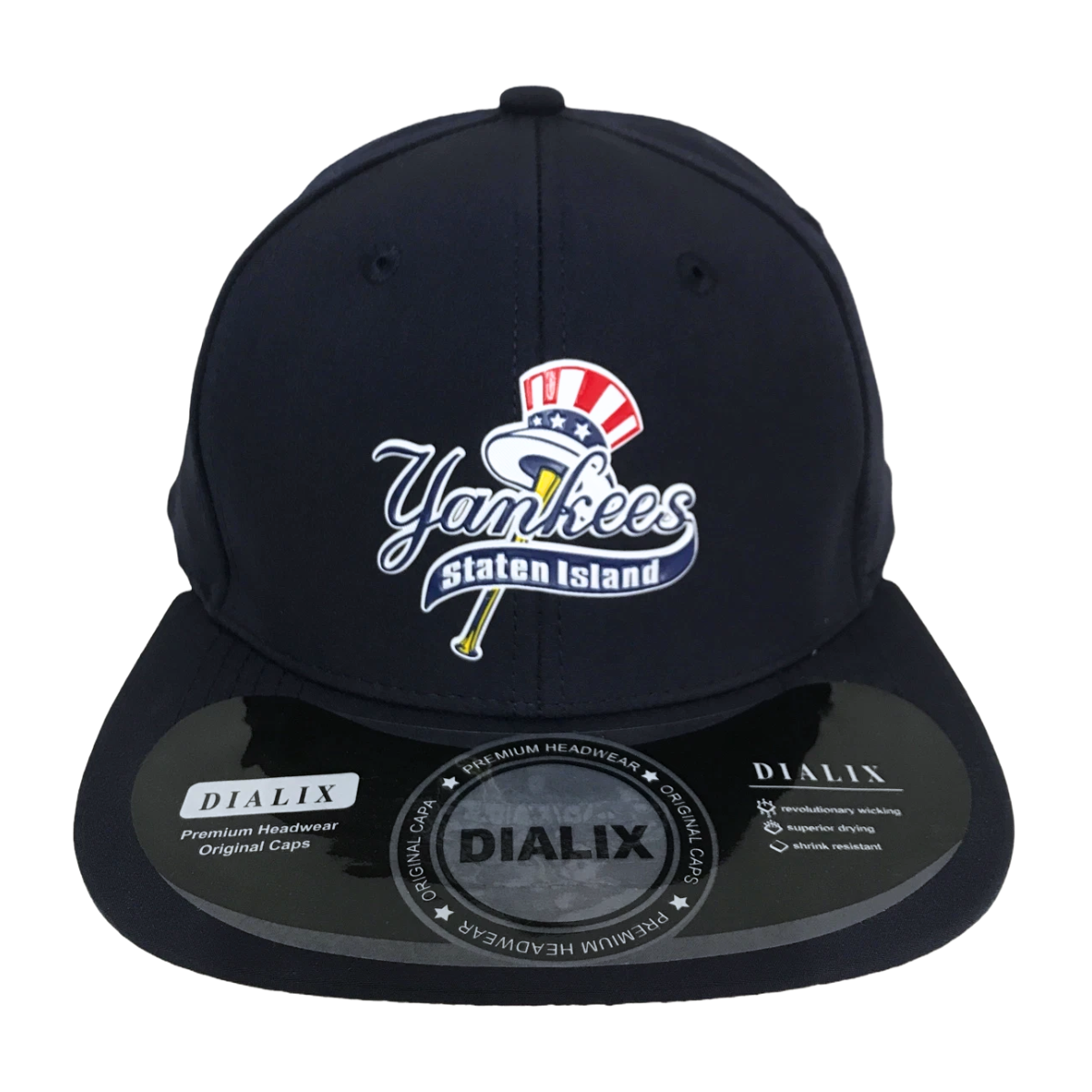 Foto 2 pulgar | Gorra Plana Premium Bordada Azul Marino