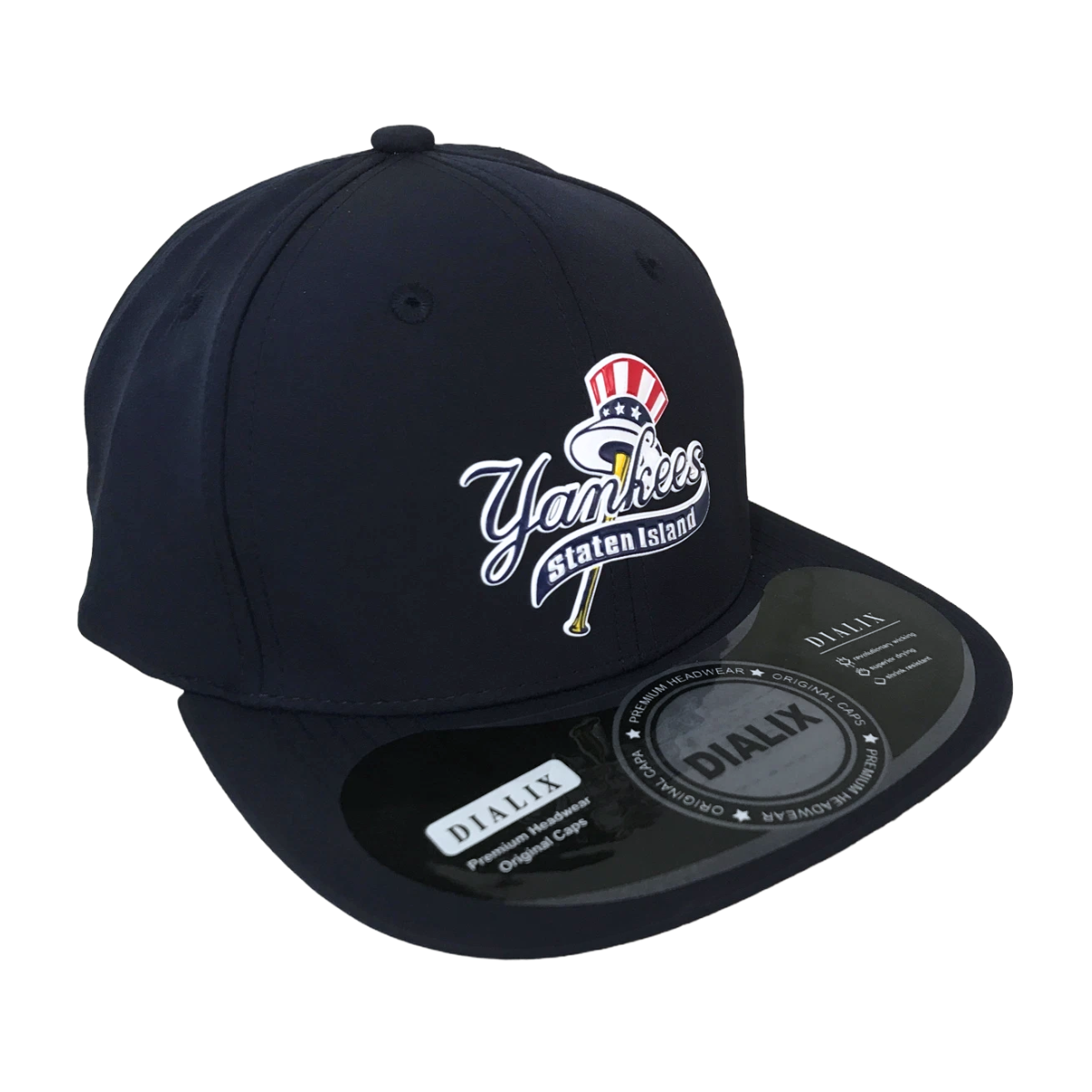 Foto 4 pulgar | Gorra Plana Premium Bordada Azul Marino