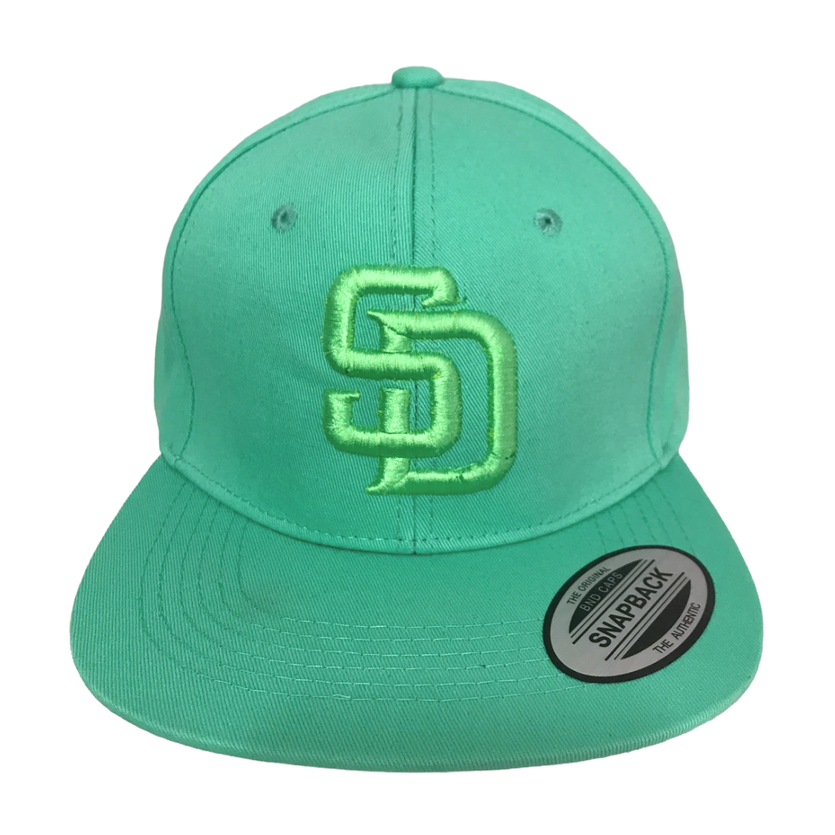 Foto 2 pulgar | Gorra Plana Premium Bordada Menta