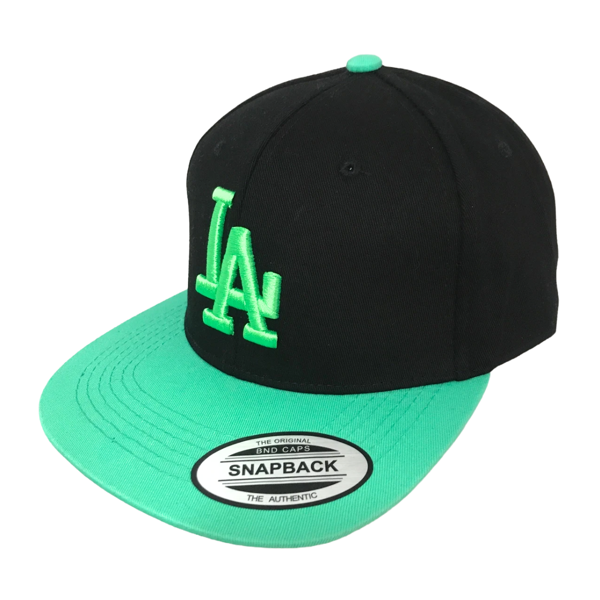 Foto 3 pulgar | Gorra Plana Premium Bordada Negro/ Menta