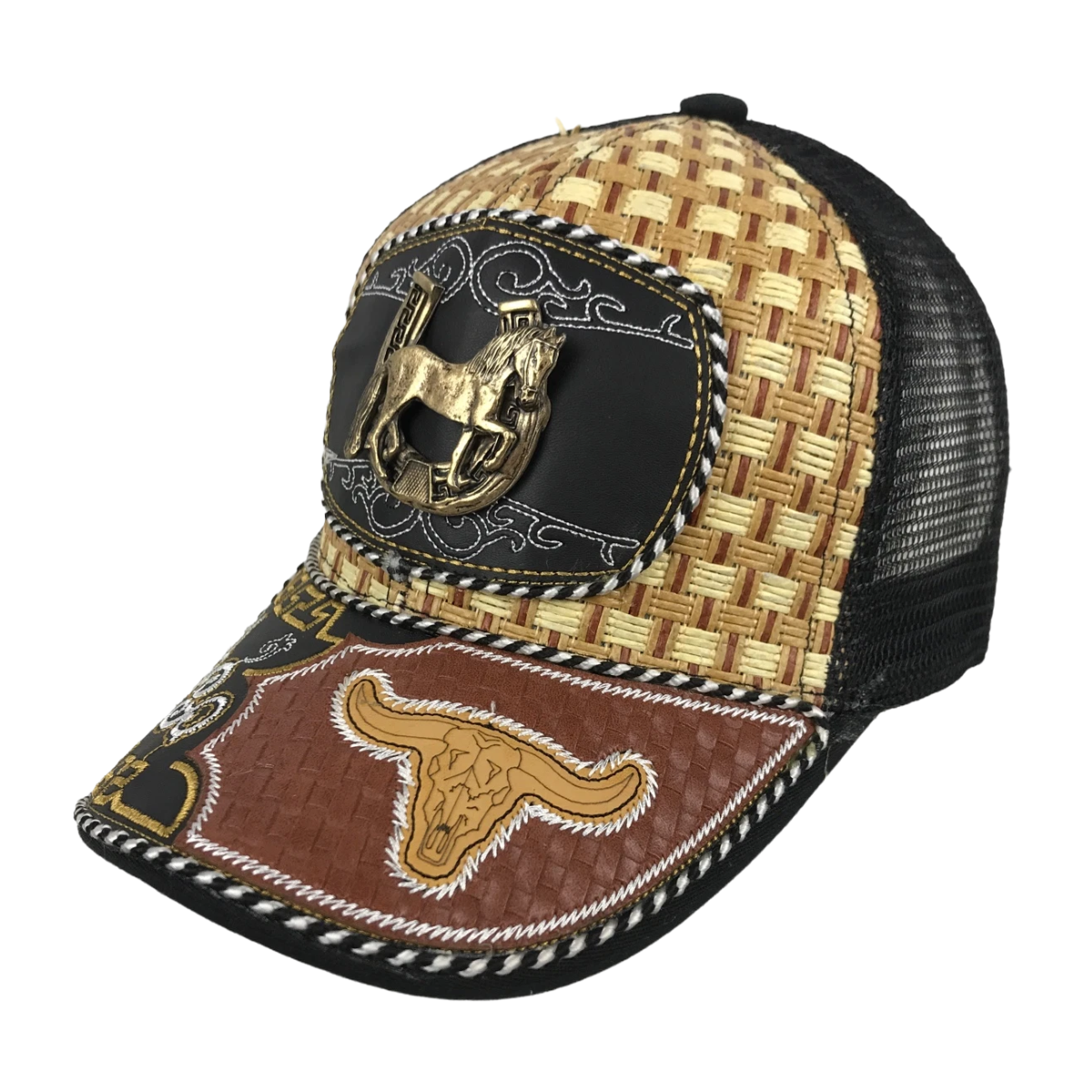 Foto 2 | Gorra Trucker Charra Vaquera Bordada Negro Caballo Metal