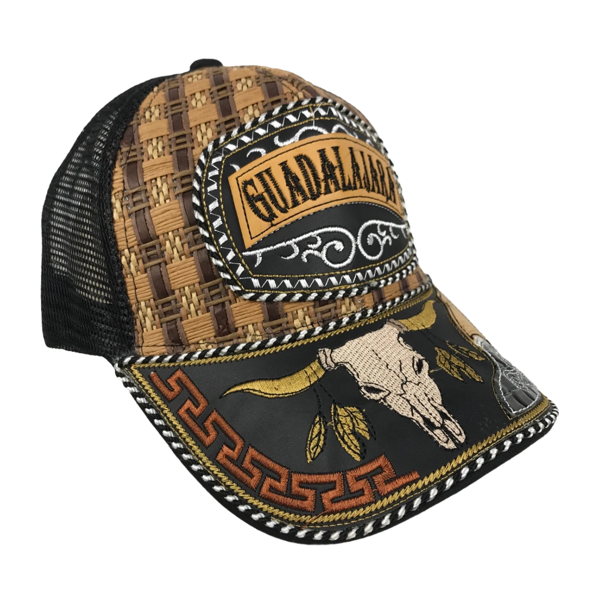 Foto 4 pulgar | Gorra Trucker Charra Vaquera Bordada Color Negro Gdl Bordada