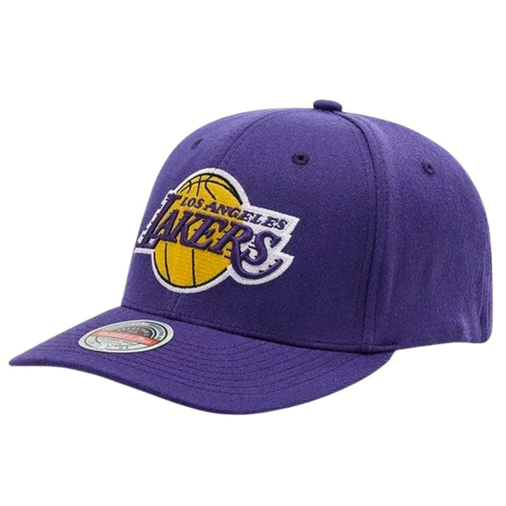 Foto 2 pulgar | Gorra Mitchell & Ness Stretch Snapback Lakers Hombre Nba Purpura