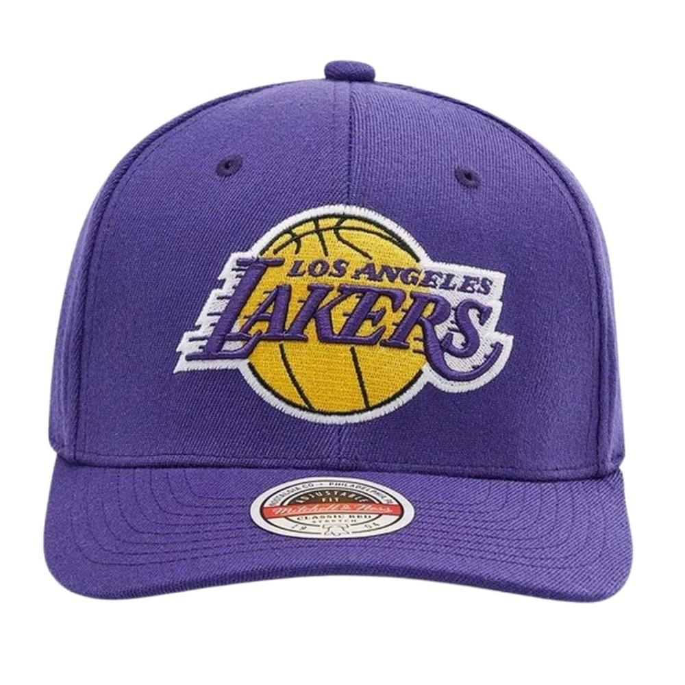 Foto 4 pulgar | Gorra Mitchell & Ness Stretch Snapback Lakers Hombre Nba Purpura