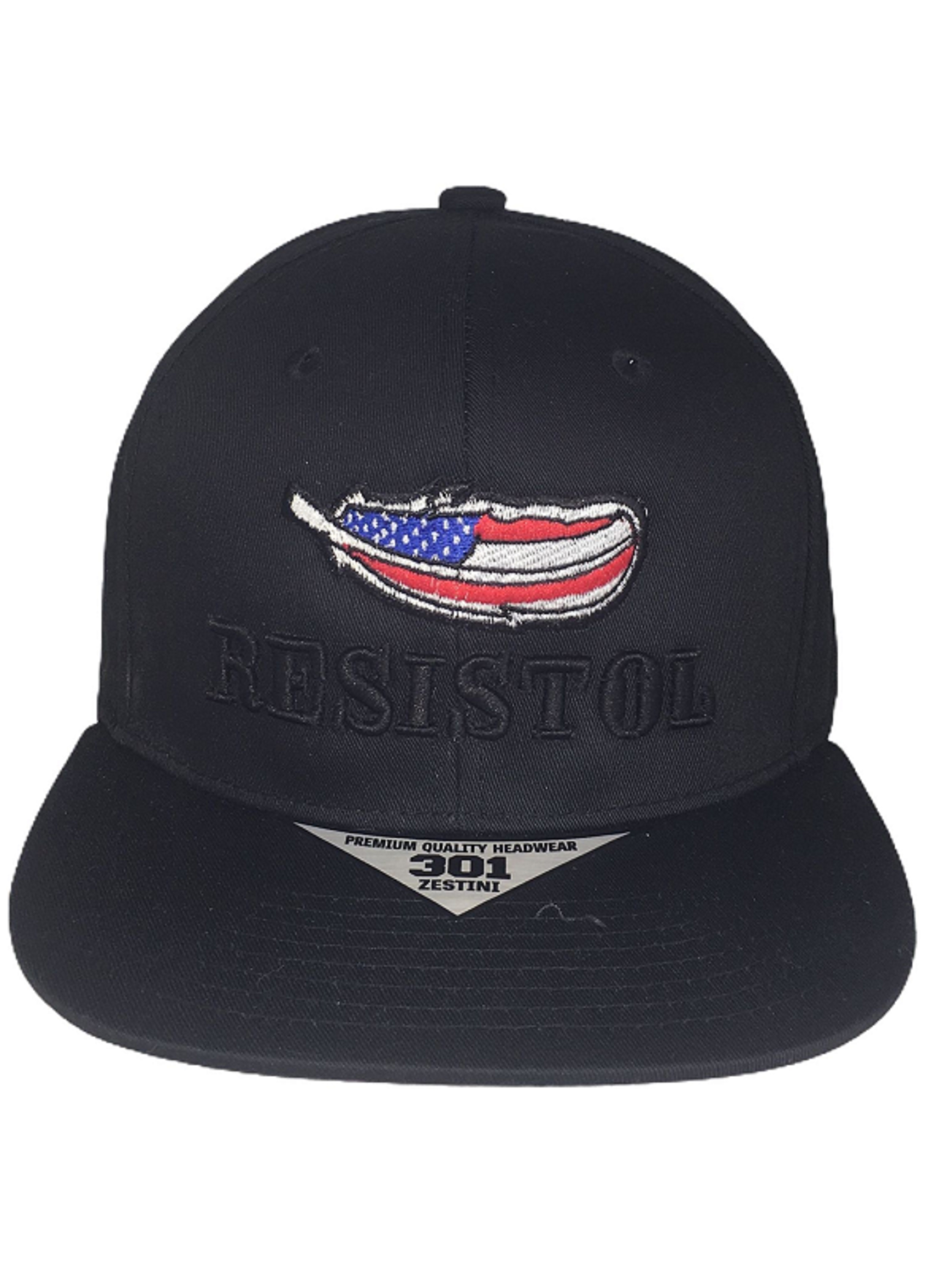 Gorra Original Plana Zestini Bordada Negro