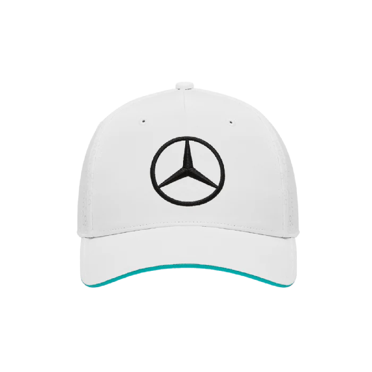 Foto 3 pulgar | Gorra blanca Mercedes AMG Petronas con estrella bordada