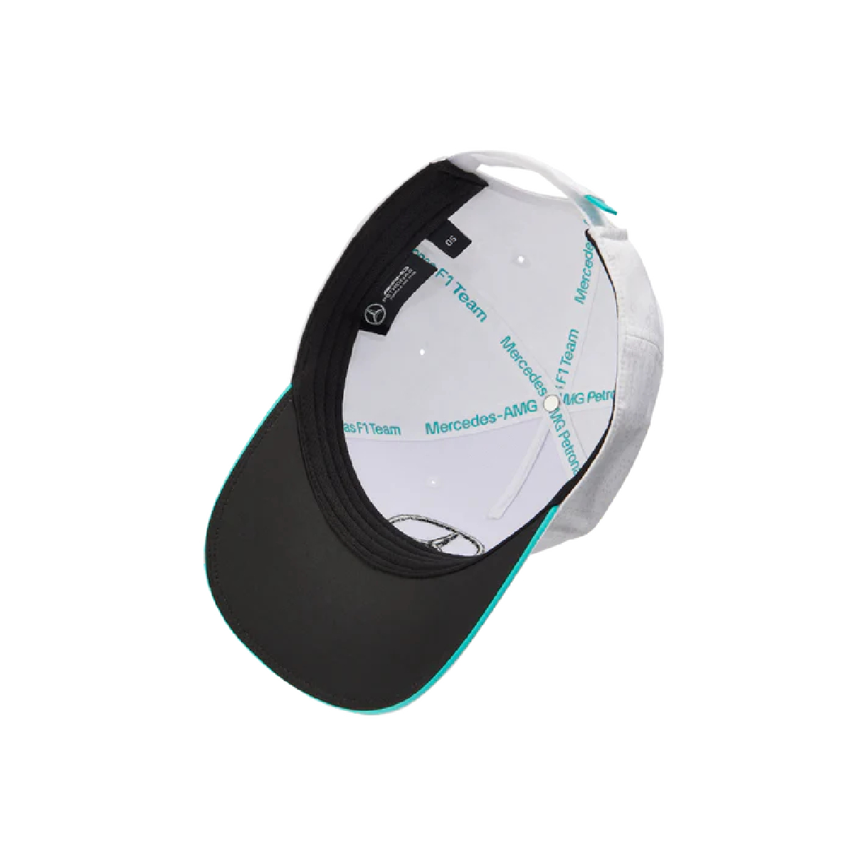 Foto 5 pulgar | Gorra blanca Mercedes AMG Petronas con estrella bordada