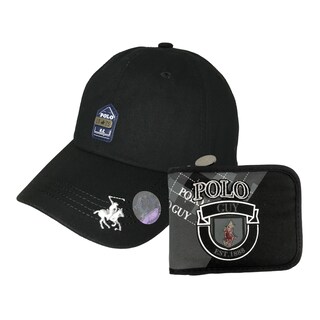 Foto 1 | Kit Gorra Y Cartera De Cierre Polo Guy Negro