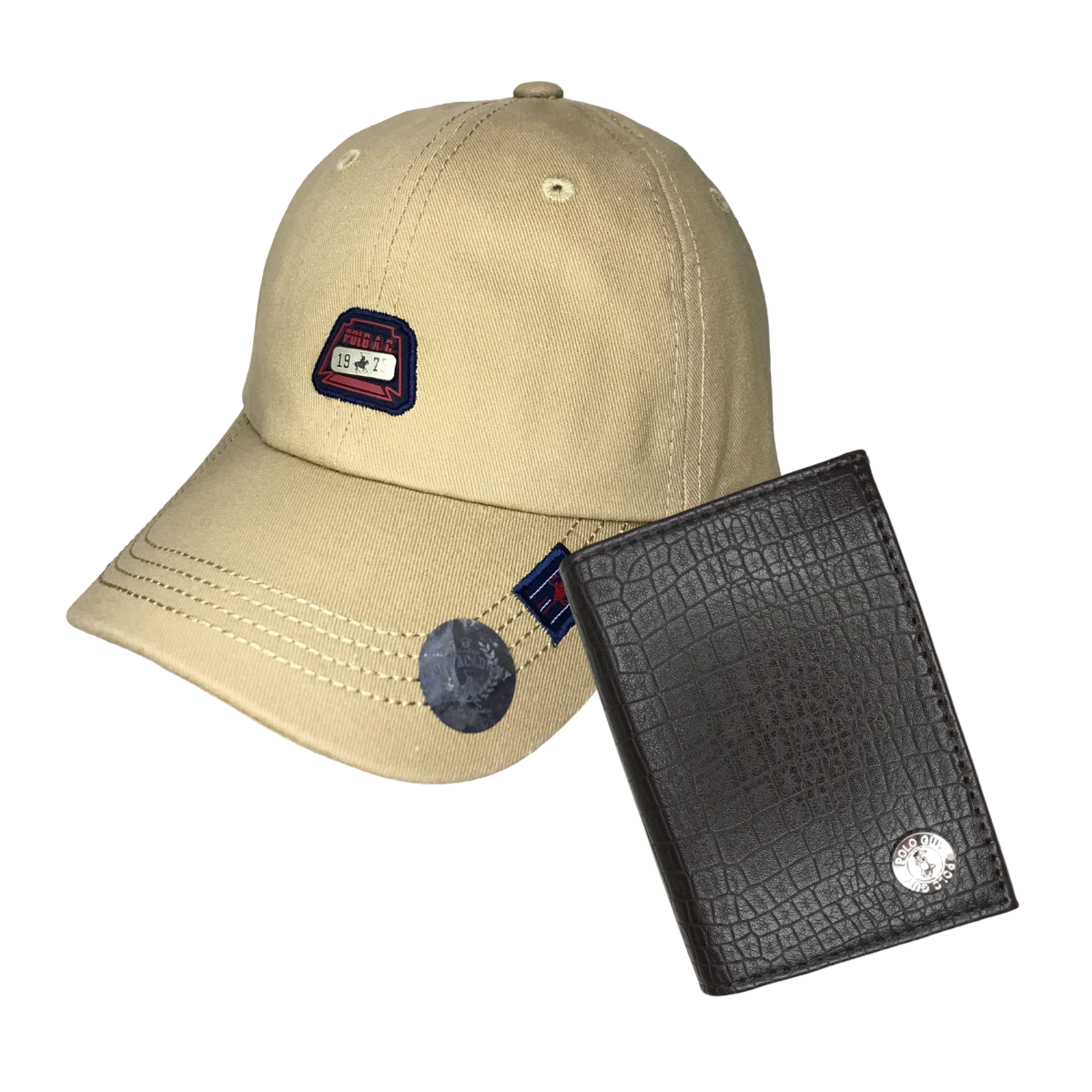 Kit Gorra Y Cartera De Vinil Polo Guy Club  Caqui