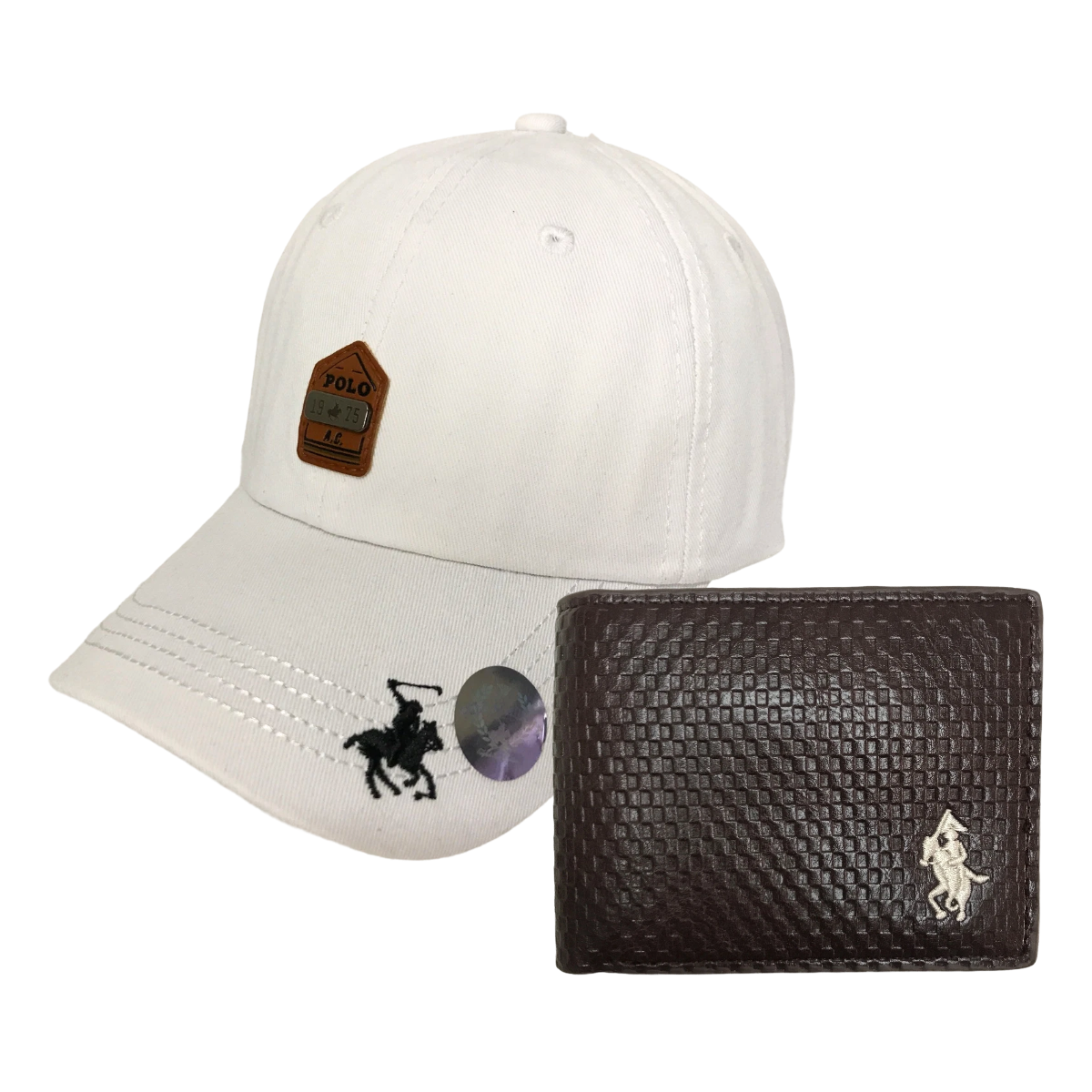 Foto 2 pulgar | Kit Gorra Y Cartera De Vinil Polo Guy Club  Blanco