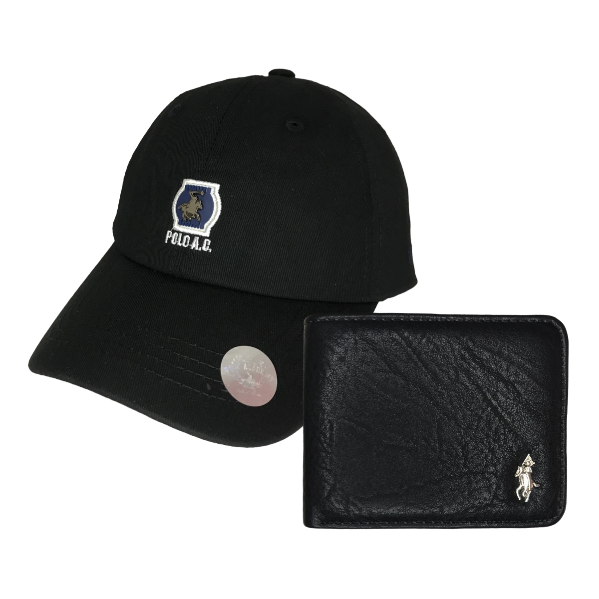 Foto 2 pulgar | Kit Gorra Y Cartera De Vinil Polo Guy Club Negro