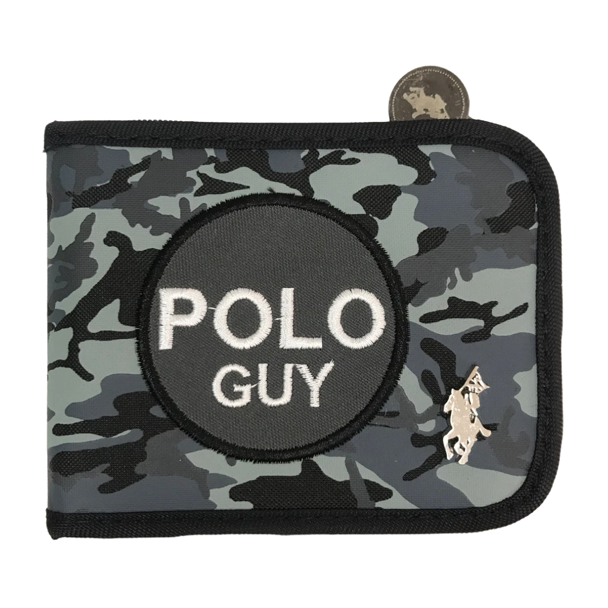 Foto 3 | Kit Gorra Y Cartera De Cierre Polo Guy  Gris Oscuro
