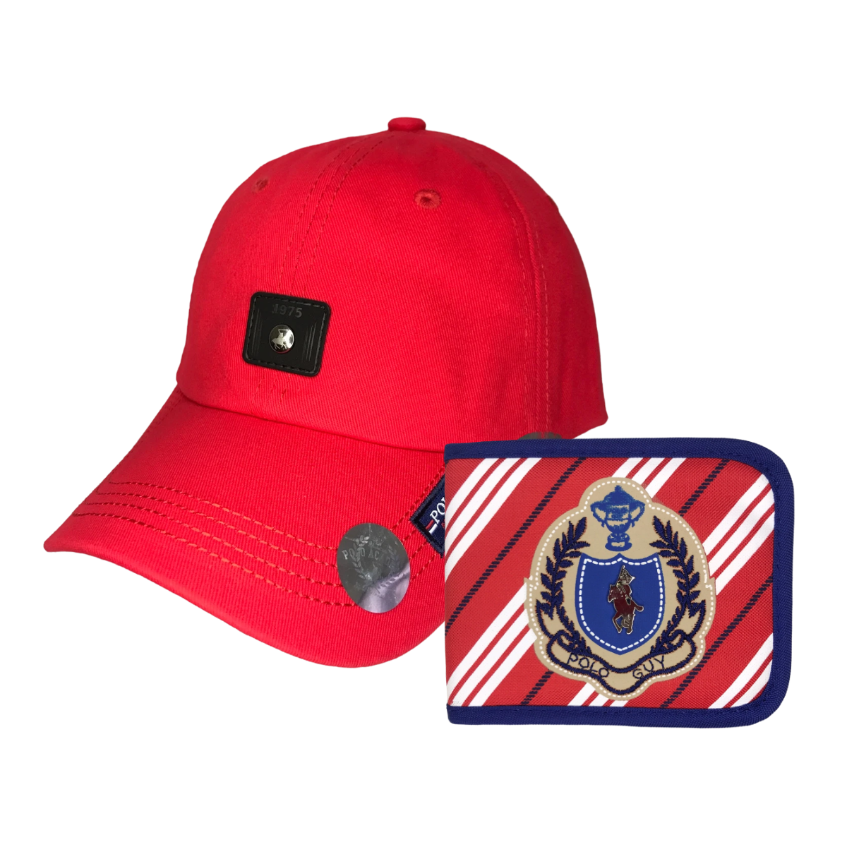 Kit Gorra Y Cartera De Cierre Polo Guy Rojo