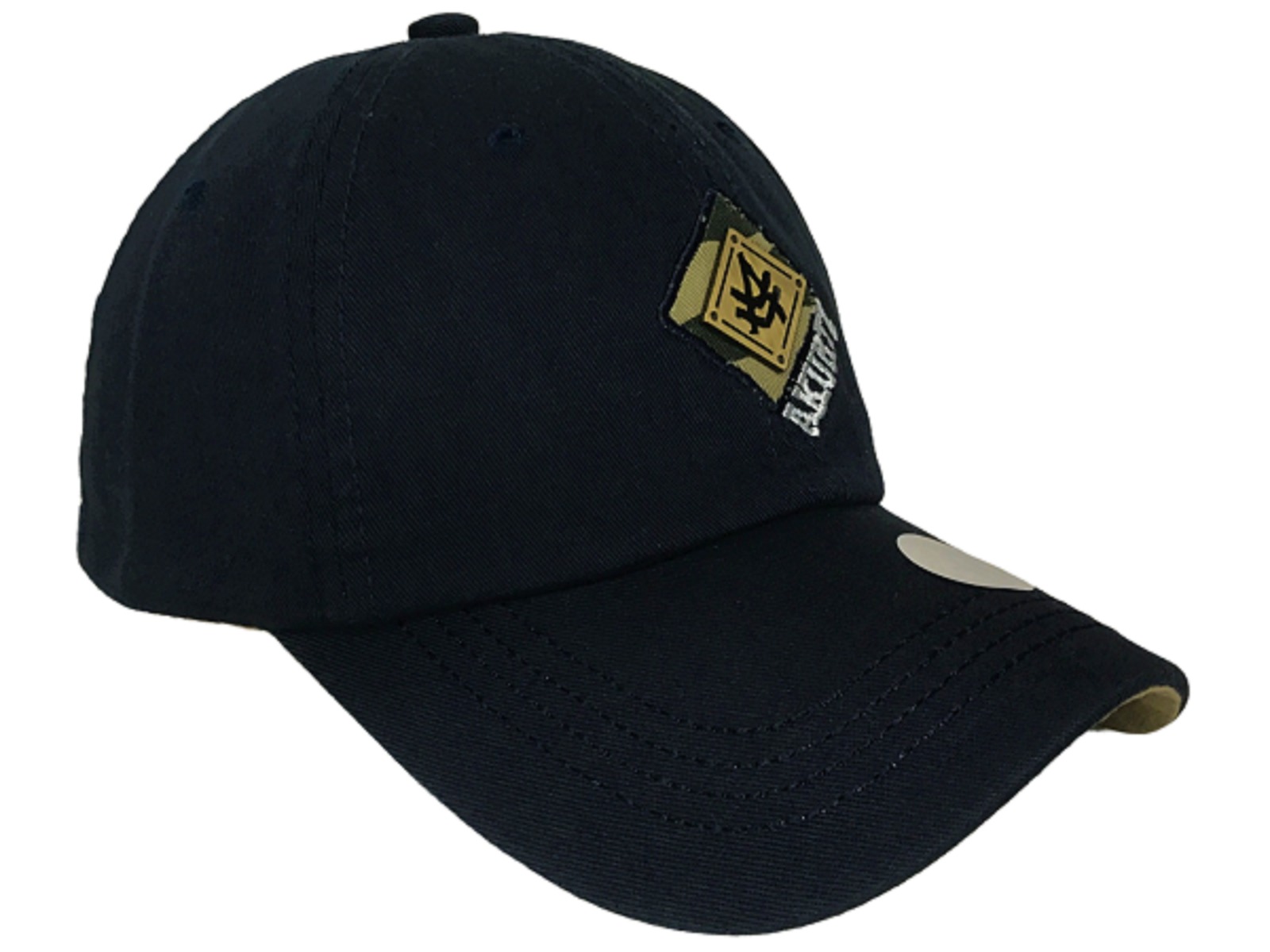 Gorra Bordada Curva Akurtz Azul Petróleo