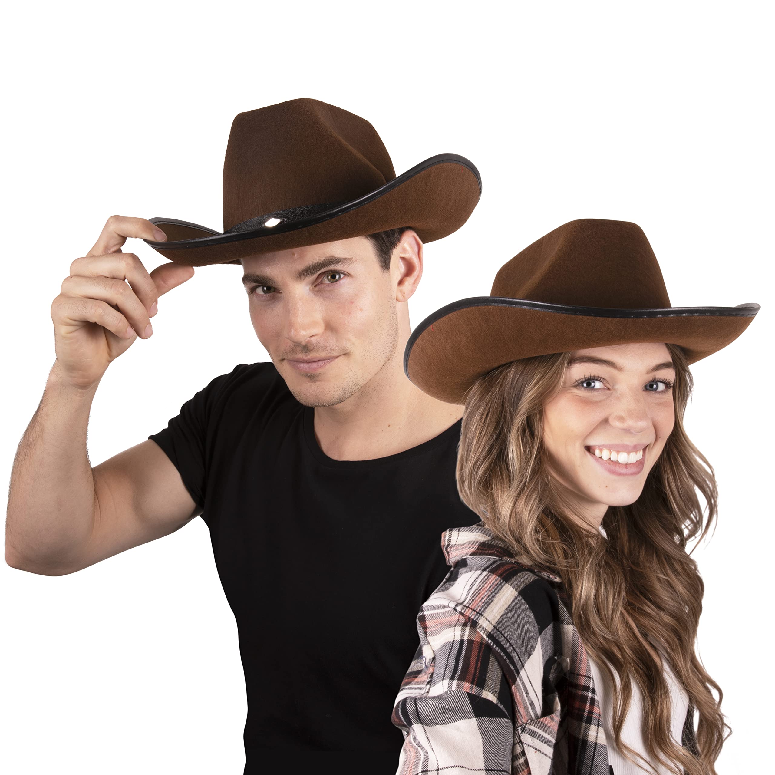 Foto 5 pulgar | Sombrero Vaquero De Fieltro Marrón Canguro Para Hombre Y Mujer - Venta Internacional.