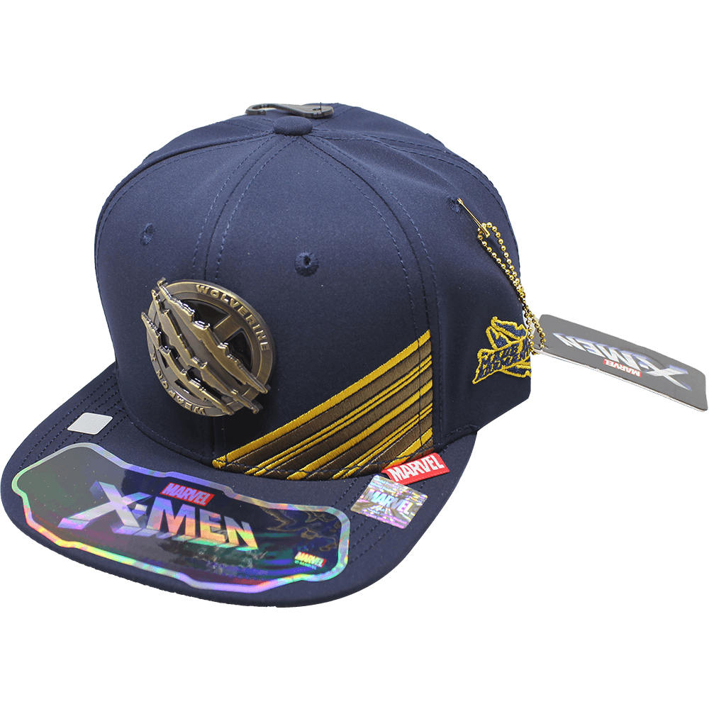 Foto 2 pulgar | Gorra Marvel Placa Wolverine Garras Latón Viejo 306 Color Azul Marino
