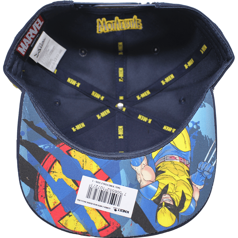 Foto 4 pulgar | Gorra Marvel Placa Wolverine Garras Latón Viejo 306 Color Azul Marino
