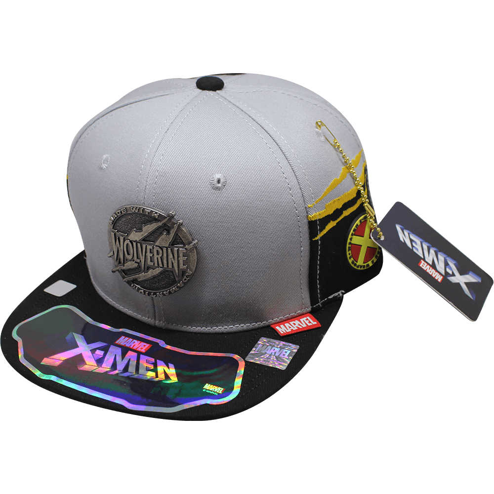 Gorra Marvel Placa Wolverine Logo Garras 307 Color Gris/ Negro