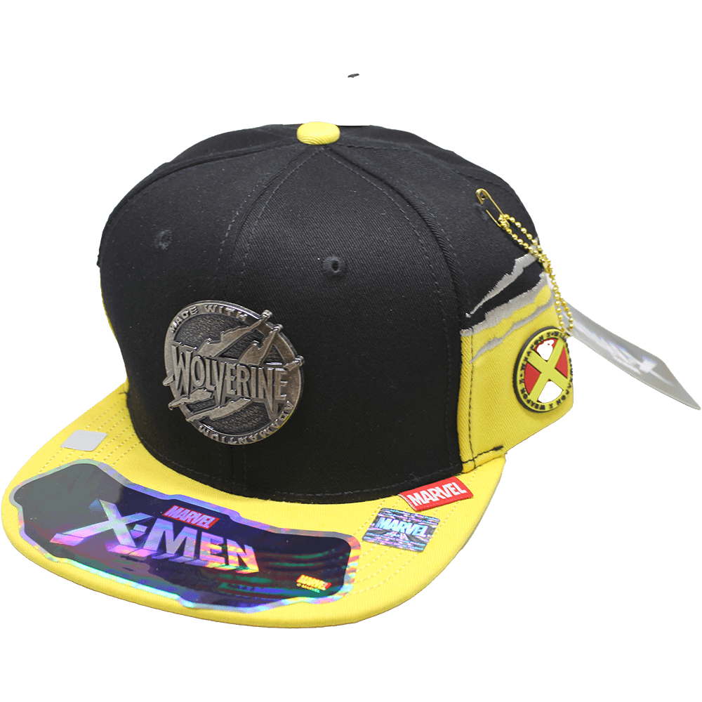 Gorra Marvel Placa Wolverine Logo Garras 307 Color Negro/ Amarillo