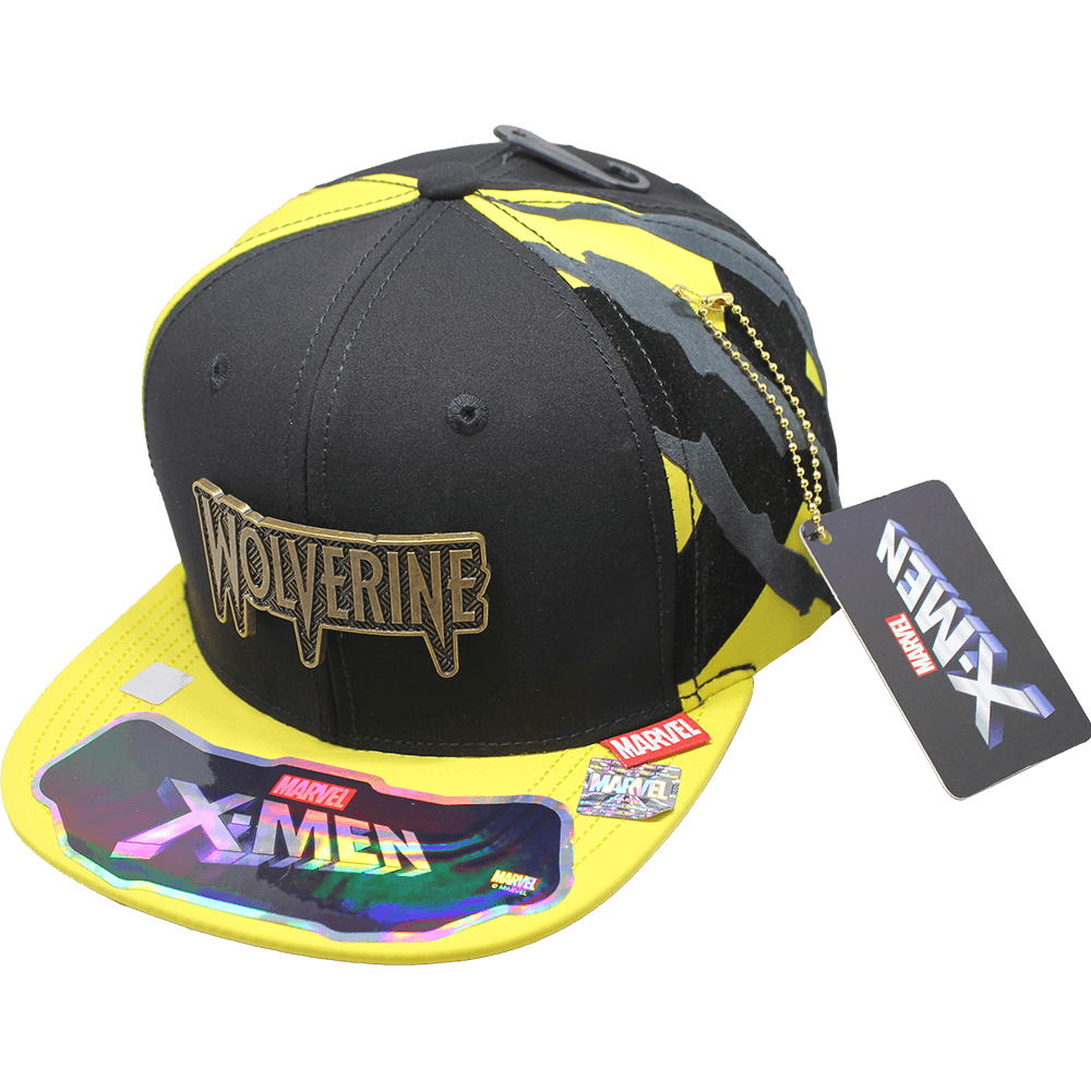 Gorra Marvel Placa Wolverine Latón Vintage 304 Color Negro/ Amarillo