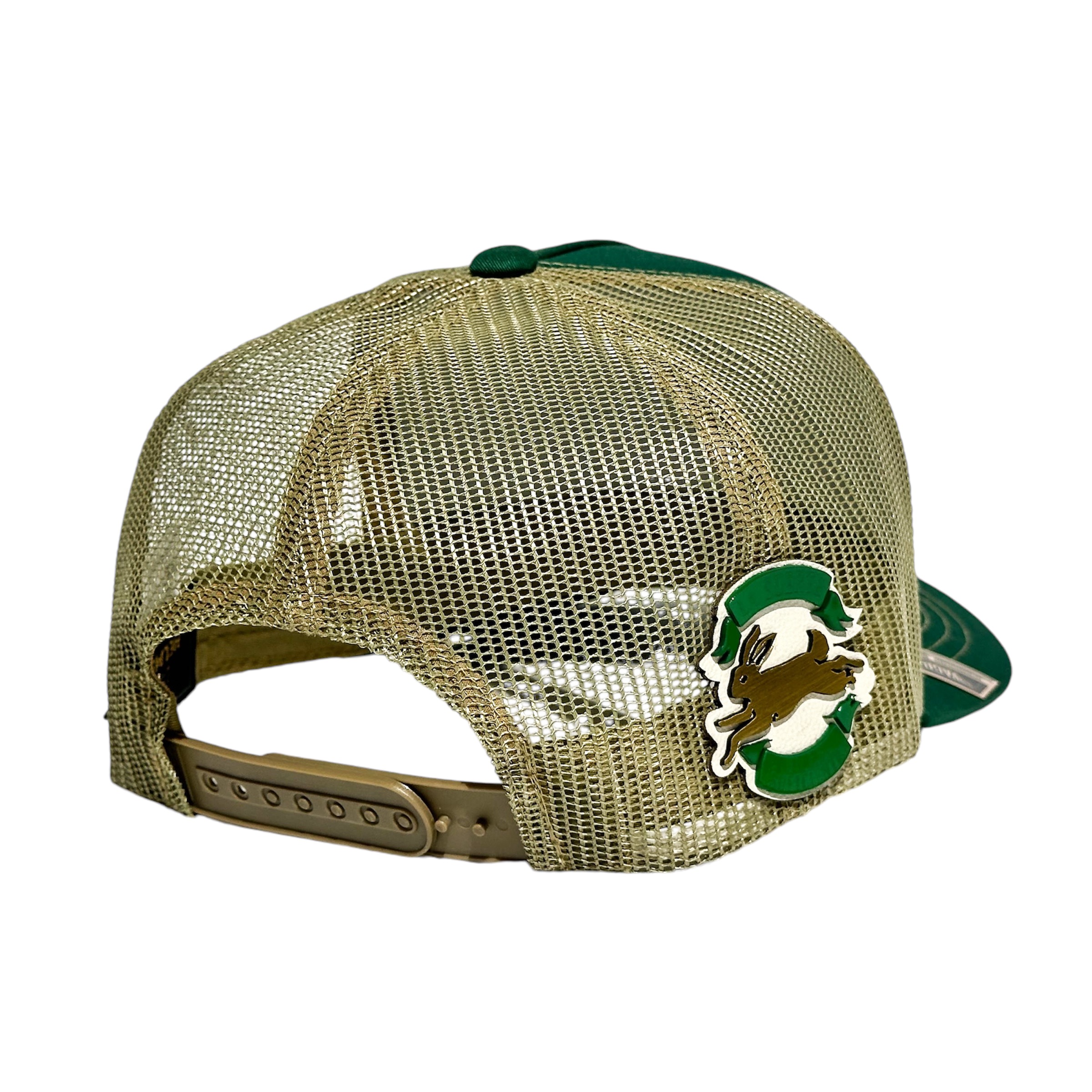 Foto 5 pulgar | Vago Style Lucky Trébol Gorra Unica Artesanal Verde Obscuro Y Malla Dorada Ajustable Con Visera Curva