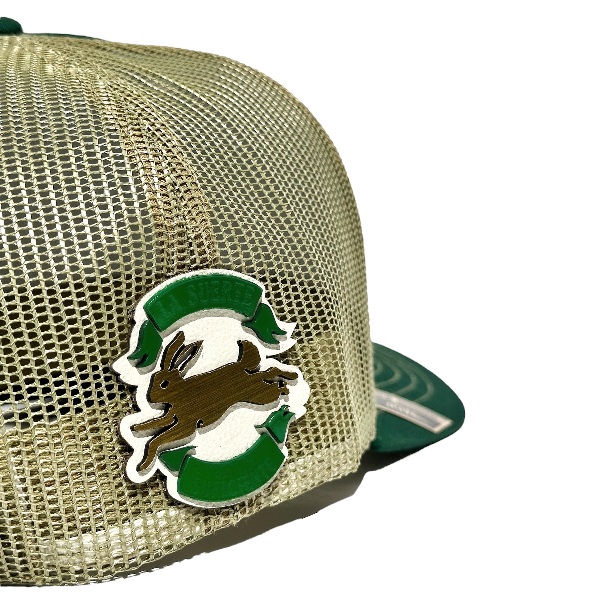 Foto 6 pulgar | Vago Style Lucky Trébol Gorra Unica Artesanal Verde Obscuro Y Malla Dorada Ajustable Con Visera Curva