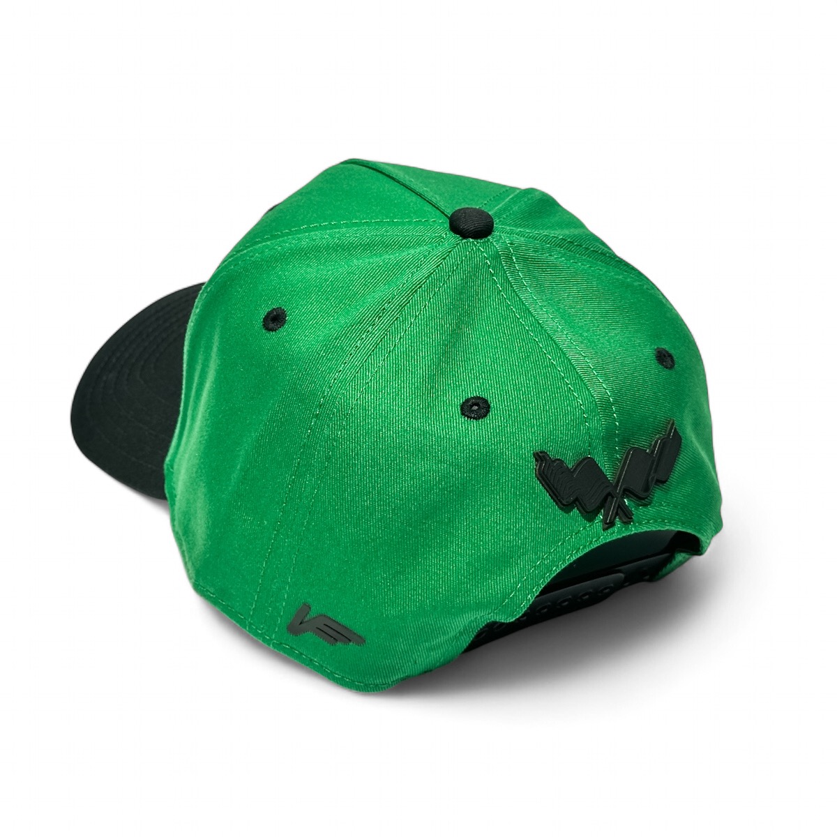 Foto 6 pulgar | Vago Style La Mx Gorra Unica Artesanal Verde Ajustable Con Visera Curva Negra