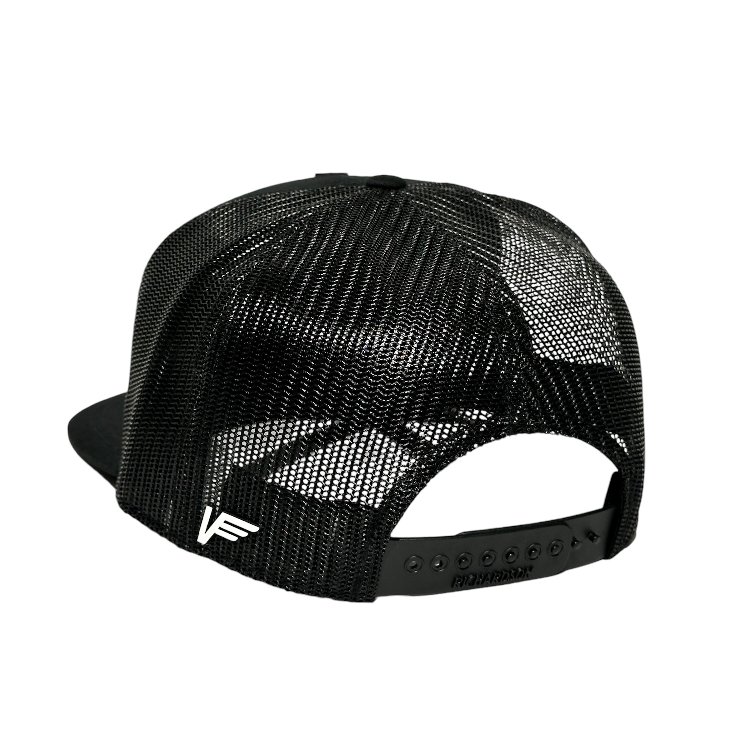 Foto 6 pulgar | Vago Style Rumbo Fijo White Gorra Unica Artesanal Negra 7 Panel Ajustable Con Visera Plana