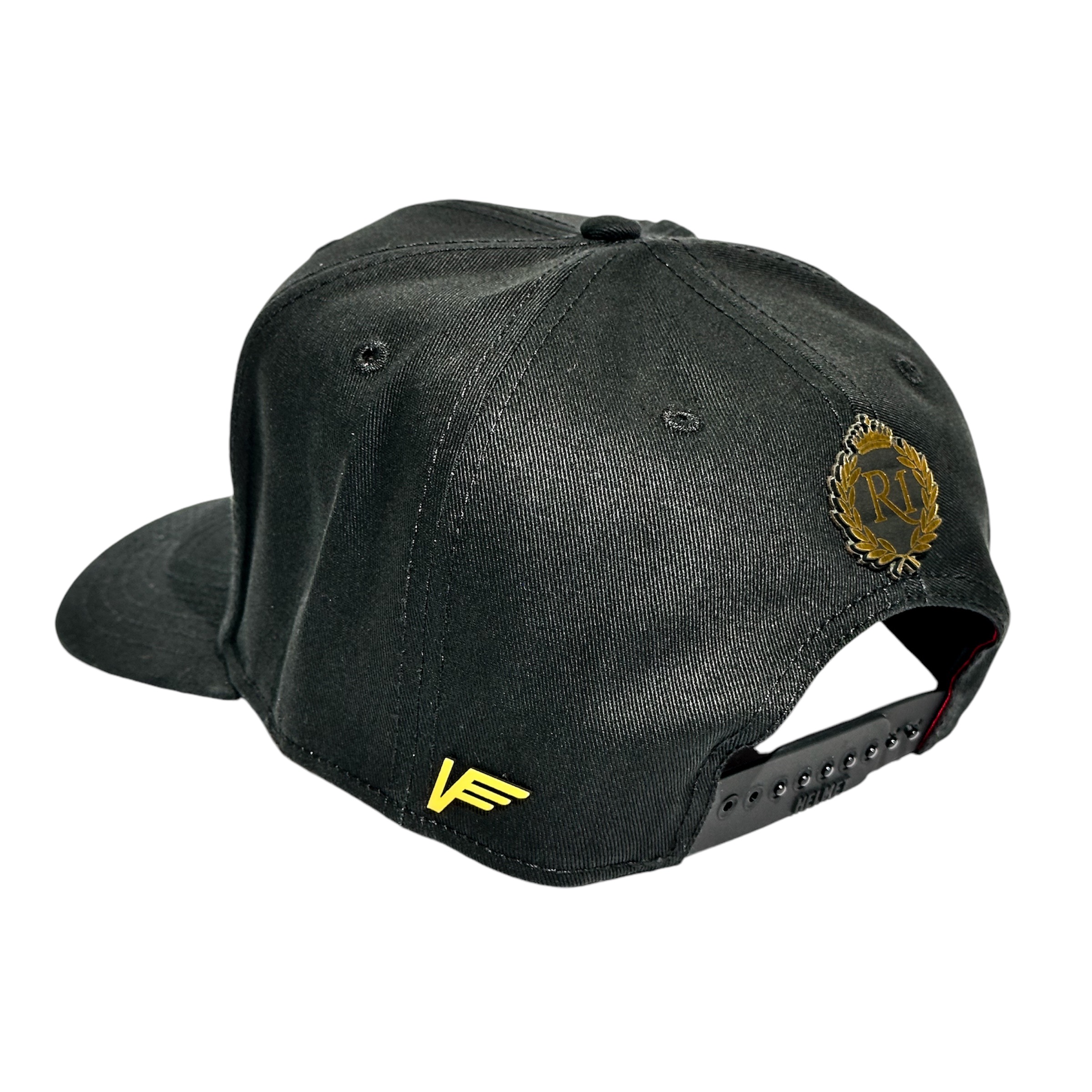 Foto 6 pulgar | Vago Style Caro Como Quintero Gorra Unica Artesanal Negra Ajustable Con Visera Curva Con Estampado Bullets Bajo Visera