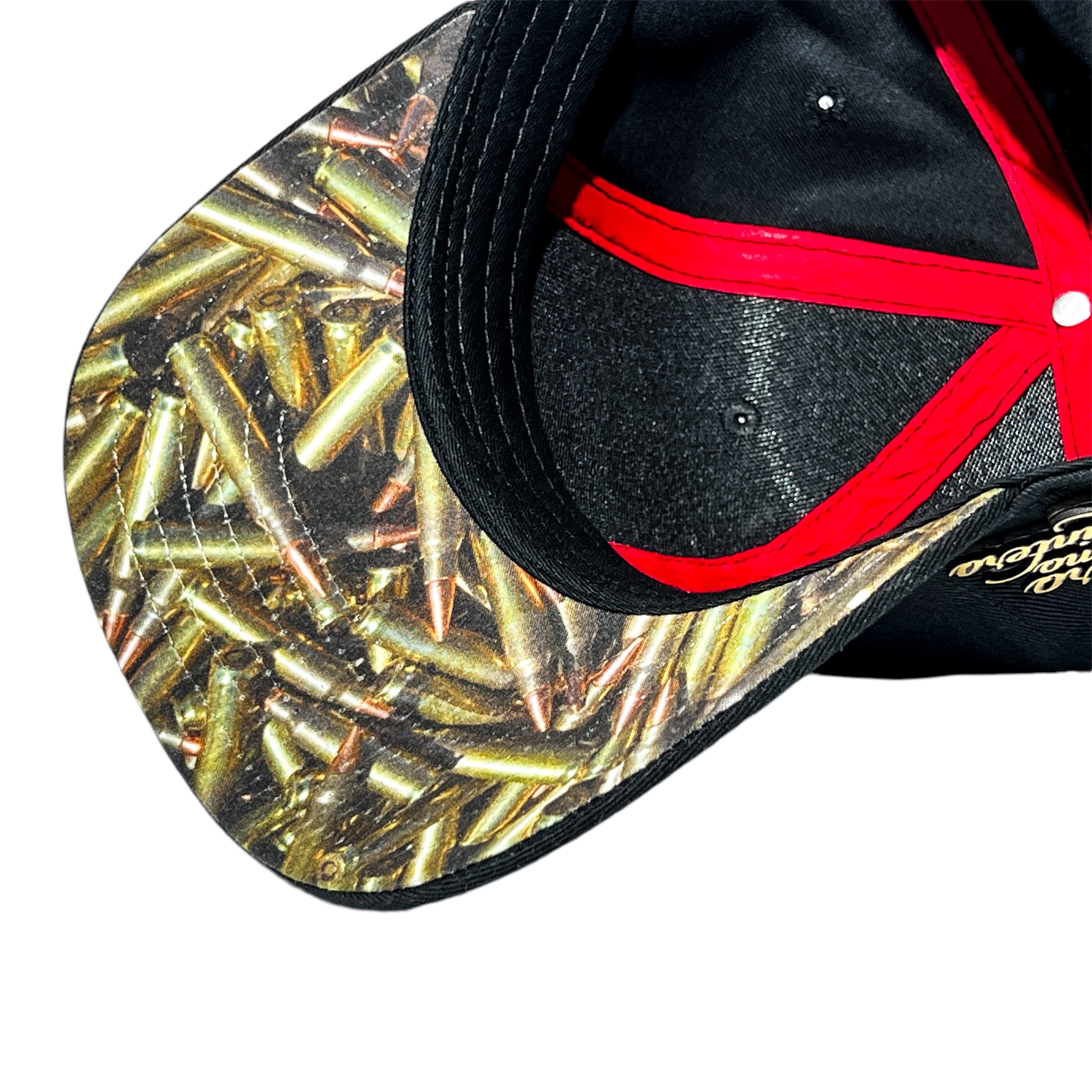 Foto 7 pulgar | Vago Style Caro Como Quintero Gorra Unica Artesanal Negra Ajustable Con Visera Curva Con Estampado Bullets Bajo Visera